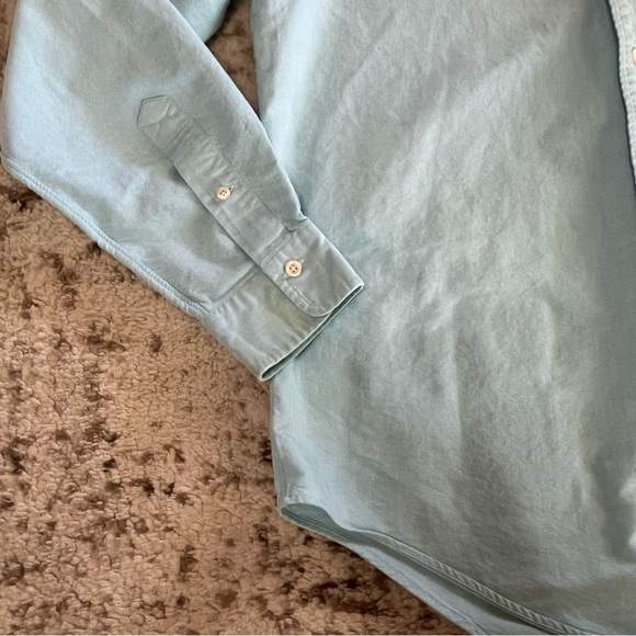 Vintage Ralph Lauren Blue Long Sleeve Button Down Shirt mens size med (15.5/35) - Picture 4 of 9